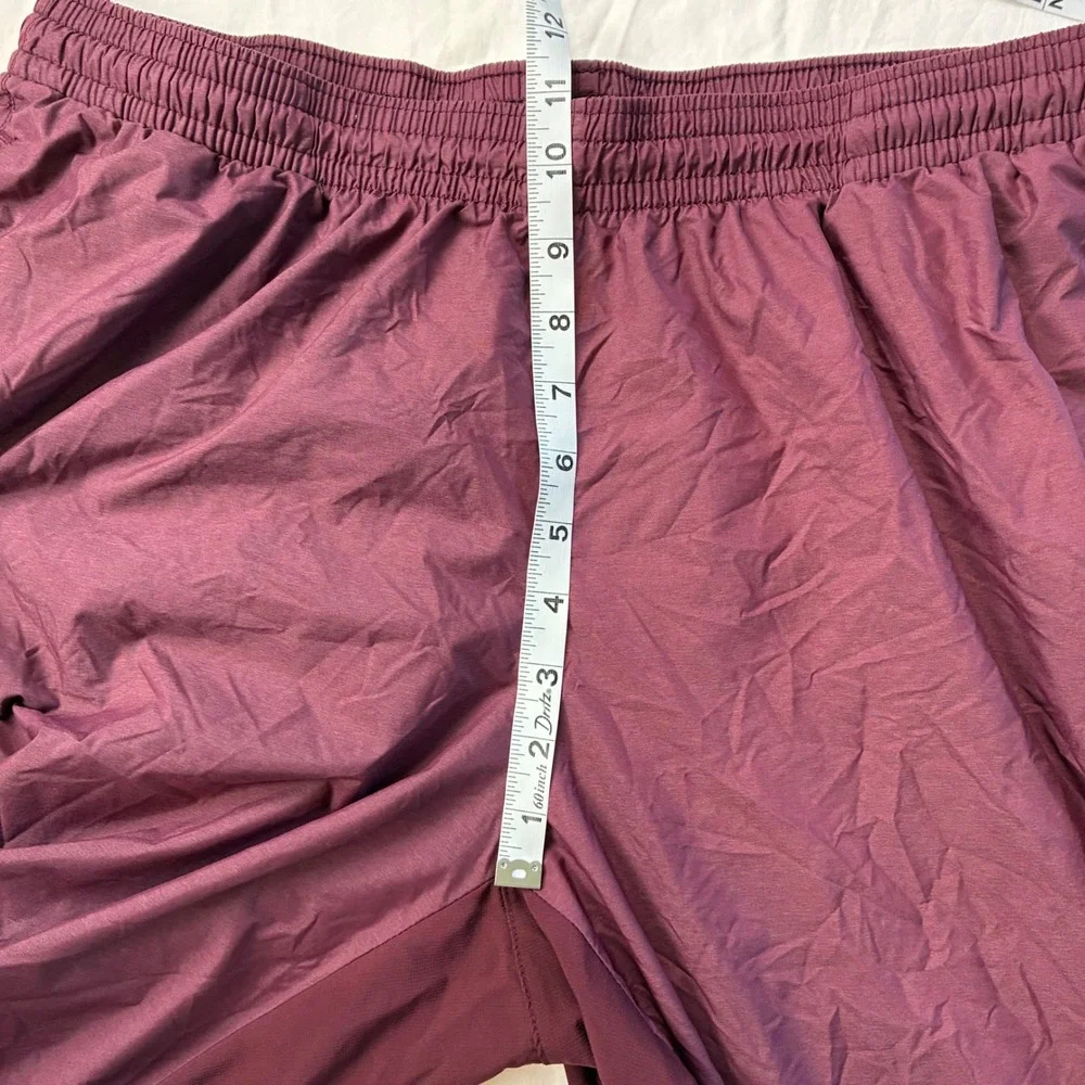 Adidas Mens XL Track Pants Maroon Burgundy Windbreaker Mesh Lined Ankle Zip